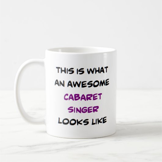 Mug chanteur de cabaret, génial (Gauche)