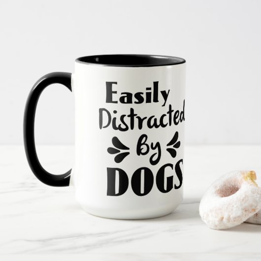 Mug Chanteur de chien Amusant message cadeau café thé  (Avec donut)