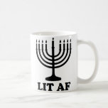 Mug Chanukah drôle af allumé par menorah de hanoukka<br><div class="desc">Chanukah drôle af allumé par menorah de hanoukka</div>