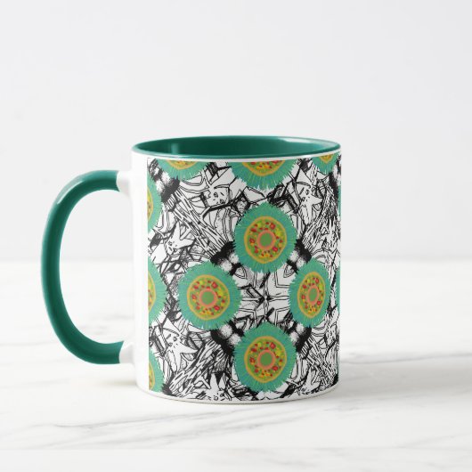 Mug Chaos bio Bold Motif avec Certitude verte. (Gauche)