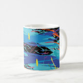 Mug Chaos Coloré : Taches et Lignes (Devant droit)