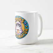Mug Chaos Coordinator Cat Sticker - Funny Grumpy Coffe (Devant droit)