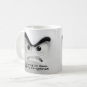 Mug Chaos & Sourcils, Ajouter un nom Message Visage Ex (Devant gauche)