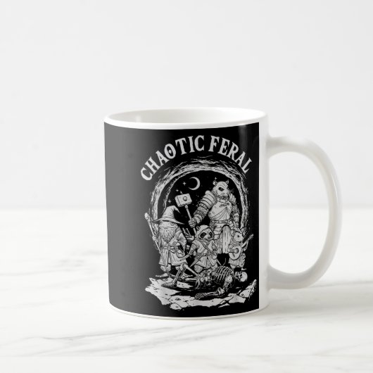 Mug Chaotic Feral Funny Rpg Party Fantasy Animal Meme (Droite)