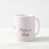 Mug Chapeau Blanc Crème Arc Rose (Devant droit)