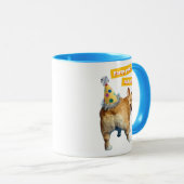 Mug Chapeau d'anniversaire Corgi Butt (Devant droit)