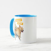 Mug Chapeau d'anniversaire Corgi Butt (Devant gauche)