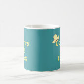 Mug Chapeau de campagne & Calligraphie sur sarcelle (Centre)