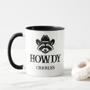 Mug Chapeau de cowboy de Raton laveur Funny Howdy avec