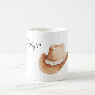 Mug Chapeau de cowgirl en dentelle blanc crème