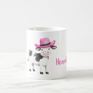 Mug Chapeau de cowgirl rose Howdy vache
