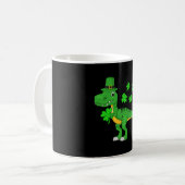Mug Chapeau de dinosaure de la Saint-Patrick Shamrock  (Devant gauche)