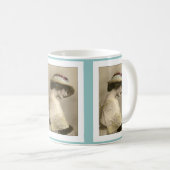 Mug chapeau de femme victorienne robe perlé (Devant droit)