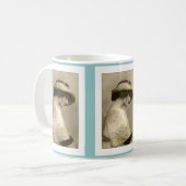 Mug chapeau de femme victorienne robe perlé (Devant gauche)