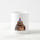 Mug Chapeau de fête d'anniversaire Chunky Sloth cadeau (Centre)