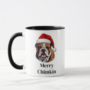 Mug Chapeau de Noël de Bulldog Santa
