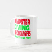 Mug Chapeau de Noël de Père Noël Fouilleur de Conteneu (Devant gauche)