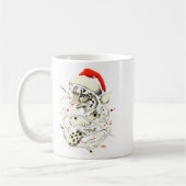 Mug Chapeau de Noël de Santa Léopard Lumières de Noël (Gauche)