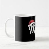 Mug Chapeau de Noël gras noir joyeux Noël (Gauche)