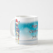Mug Chapeau de Noël personnalisé Joyeux Noël Chihuahu  (Devant gauche)