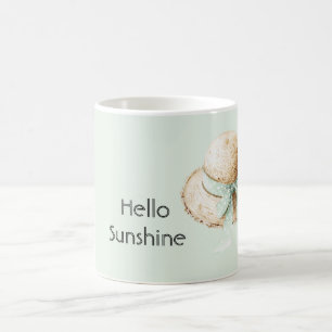 Mug Chapeau de paille à nœud menthe Soleil