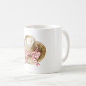 Mug Chapeau de paille à rayures rouges et blanches ave (Devant droit)