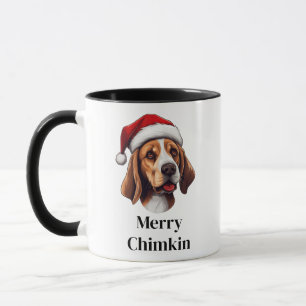 Mug Chapeau de Père Noël Beagle Noël Chien