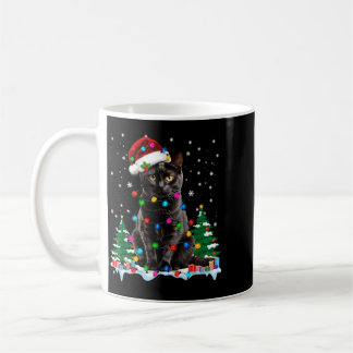 Mug Chapeau de Père Noël de Lumière de Noël de Chat No