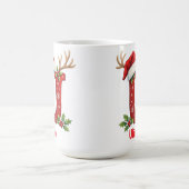Mug Chapeau de Santa Monogramme initiale U joyeux Noël (Centre)