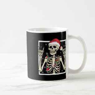 Mug Chapeau de Santa squelette de rocker Noël punk roc
