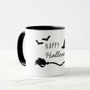 Mug Chapeau de sorcière et balai avec araignée et chau