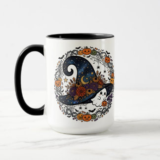Mug Chapeau de sorcière Halloween Fantôme Citrouille S