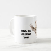 Mug Chapeau d'Halloween Hibou Vous Verra (Devant gauche)