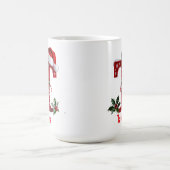 Mug Chapeau du Père Noël Monogramme initiale T joyeux  (Centre)