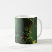 Mug Chapeau et motif de trèfle de la Saint-Patrick (Devant droit)