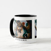 Mug Chapeau Haut de Forme Brun Steampunk Chouette Capr (Devant gauche)