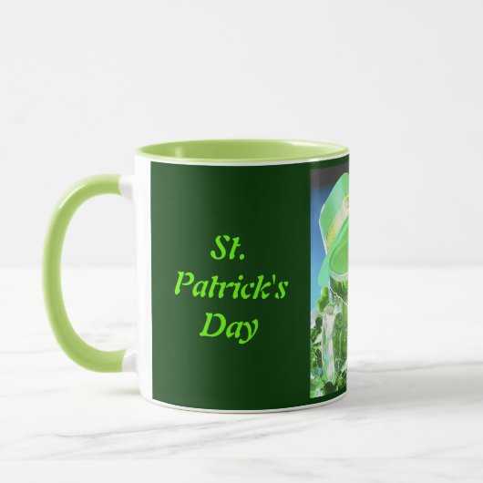 Mug Chapeau haut de forme vert & Bière verte - (Gauche)