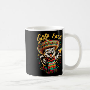 Mug Chapeau Mexicain Gato Loco Chat Cinco De Mayo Drôl