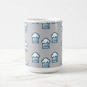 Mug Chapeaux blancs sur gris (Centre)