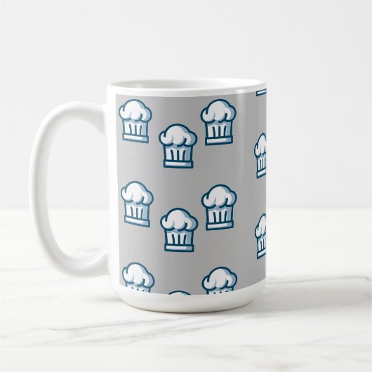Mug Chapeaux blancs sur gris (Gauche)