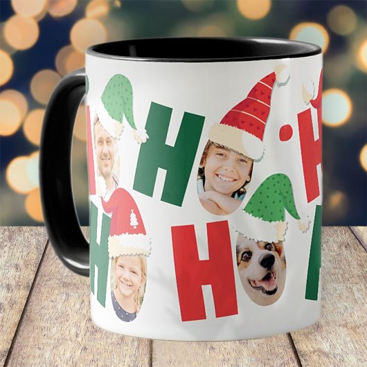 Mug Chapeaux de Noël mignons modernes Huit photos de f