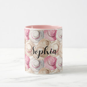 Mug Chapeaux de paille crème rose