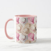 Mug Chapeaux de paille crème rose (Gauche)