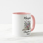 Mug Chapter 40 Floral Book - Custom Birthday Gift  (Devant droit)