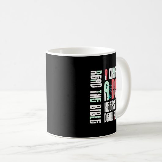 Mug Chapter A Day Keep The Devil Away-Funny Christian (Devant droit)