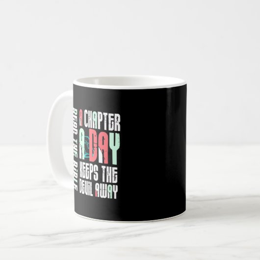 Mug Chapter A Day Keep The Devil Away-Funny Christian (Devant gauche)