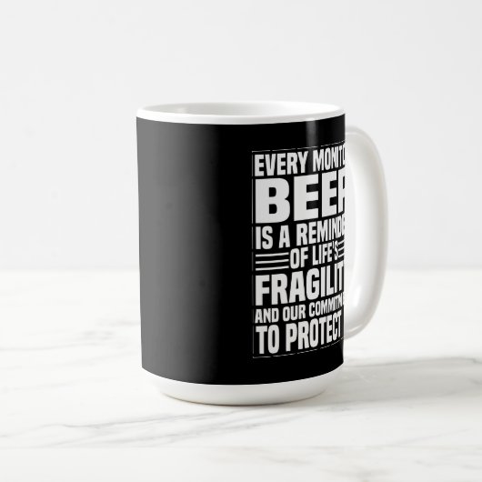 Mug Chaque bip compte – Alerte et dévoué (Devant droit)