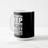 Mug Chaque bip compte – Alerte et dévoué (Devant gauche)