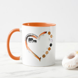 Mug Chaque éléphant compte Golden Heart Elephant Paws