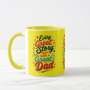 Mug Chaque grande histoire commence avec un grand papa